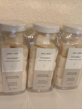 3 Pack - Joon X Moon Sugar Cube Scrubs 10 Oz New - Coconut Shea Butter + Aloe